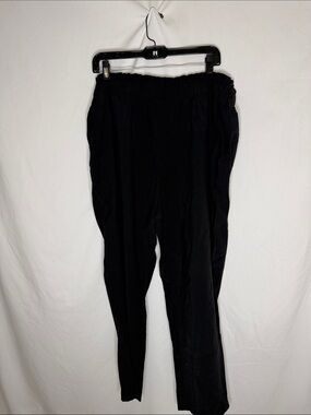 Ann Taylor Factory Flowy Black Elastic-Waist Pants